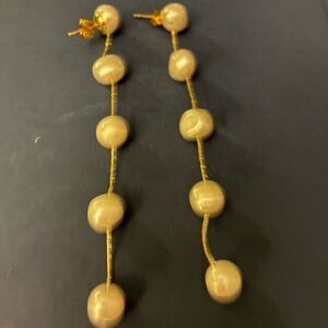 Vince Camuto Cream Beaded Earrings
